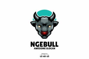 Banner image of Premium Bull Head Mascot Illustration Logo  Free Download