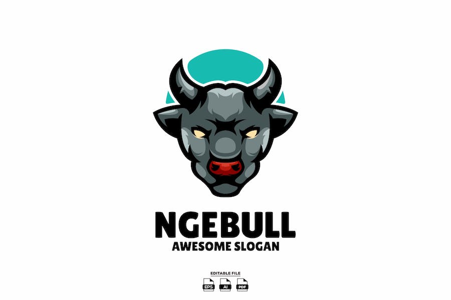 Premium Bull Head Mascot Illustration Logo  Free Download