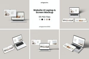 Banner image of Premium Website UI Laptop and Screen Mockup  Free Download