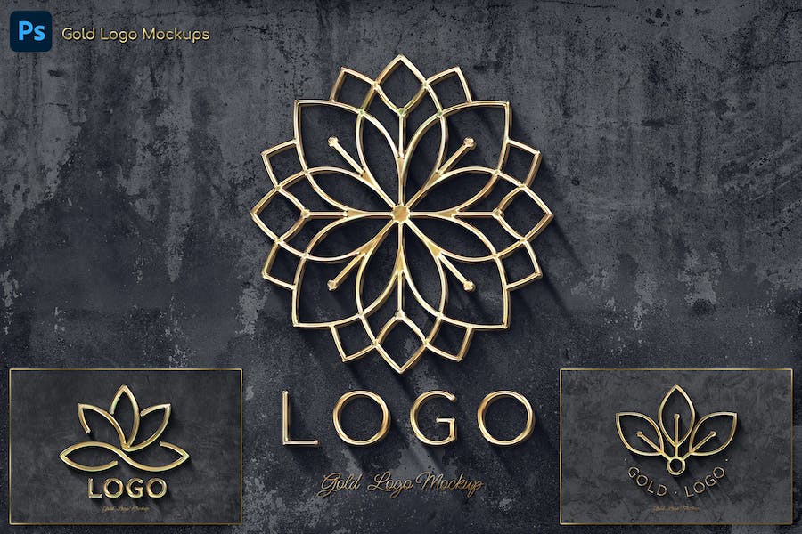 Premium Gold Text and Logo Templates  Free Download