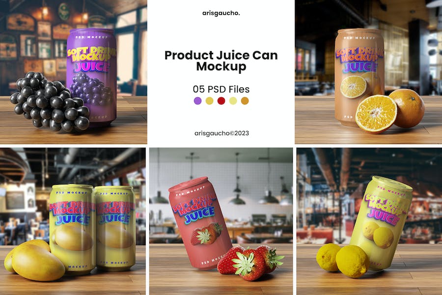 Premium Product Juice Can Mockup  Free Download