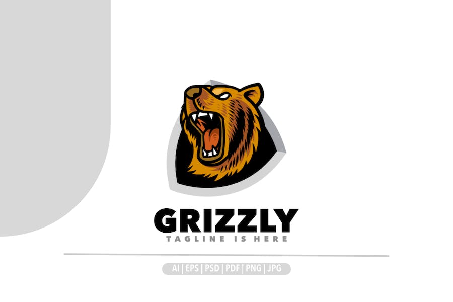 Premium Grizzly Bear Mascot Logo for Gaming and Sport  Free Download