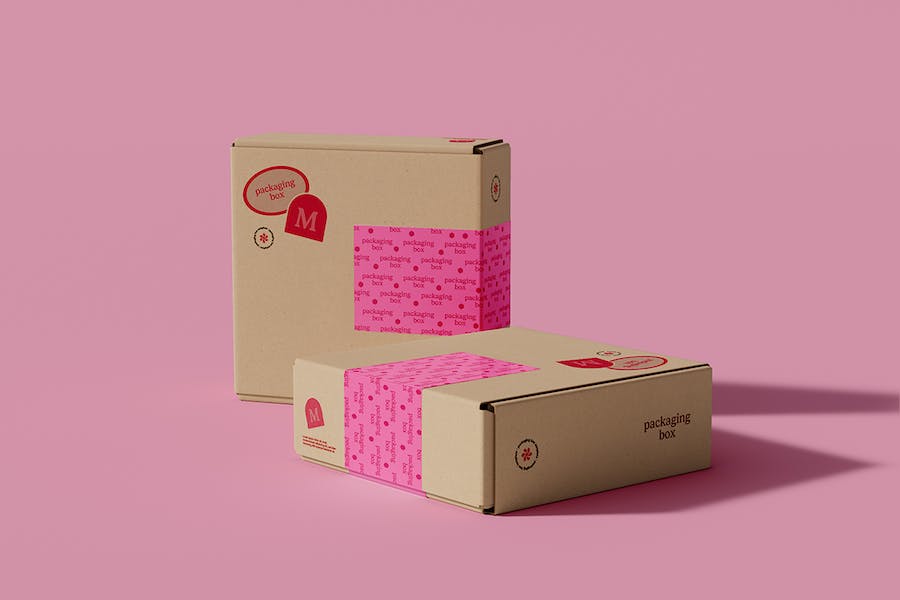 Premium Packaging Boxes Mockup  Free Download