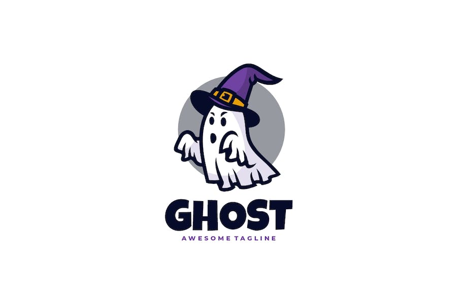 Premium Ghost Mascot Cartoon Logo  Free Download