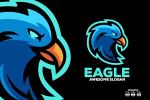Banner image of Premium Eagle Mascot Illustration Logo  Free Download
