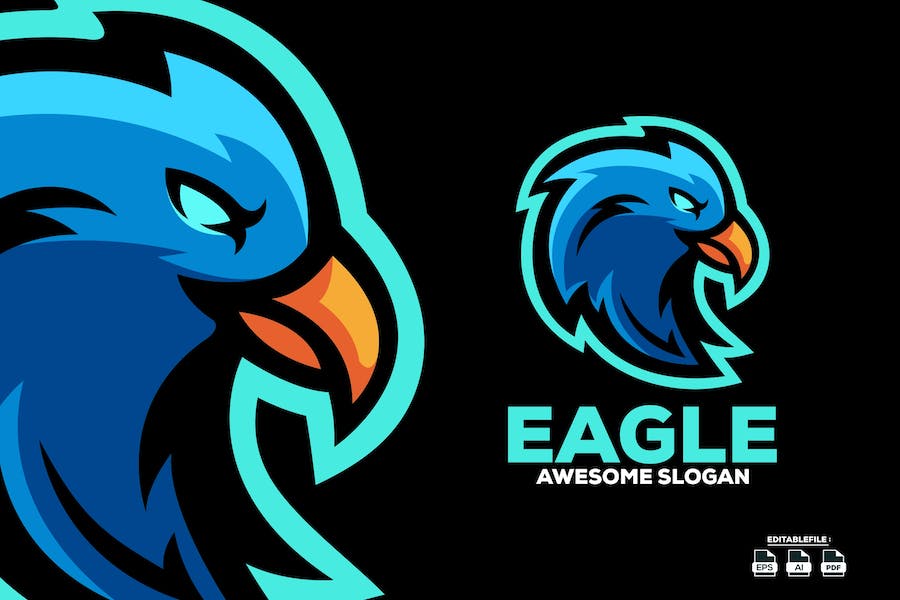Premium Eagle Mascot Illustration Logo  Free Download