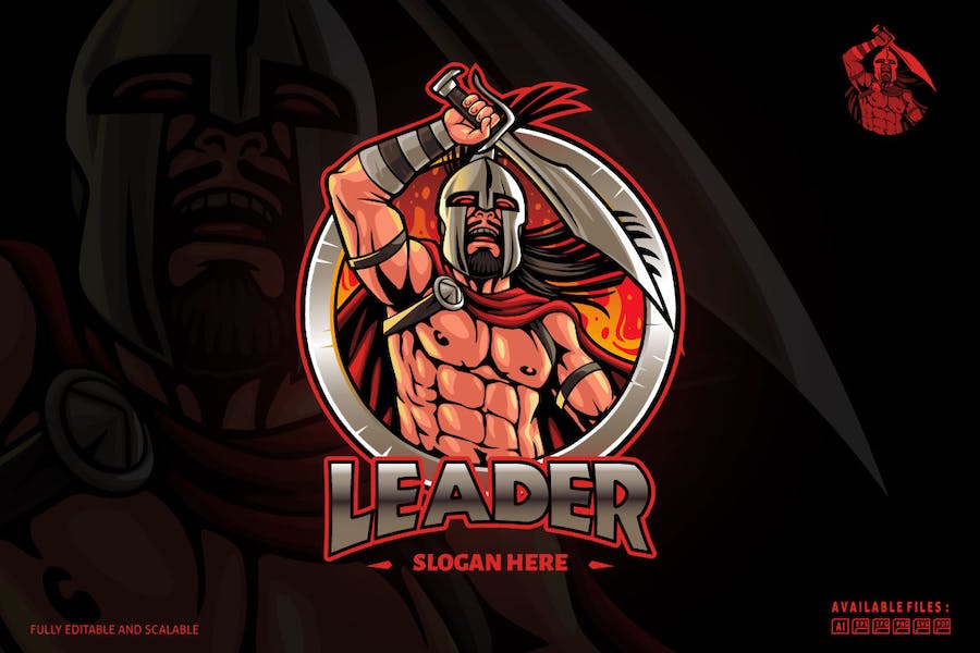 Premium Spartan Logo Template  Free Download