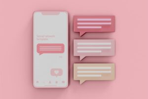 Banner image of Premium Smartphone with Social Media Theme Mockup  Free Download