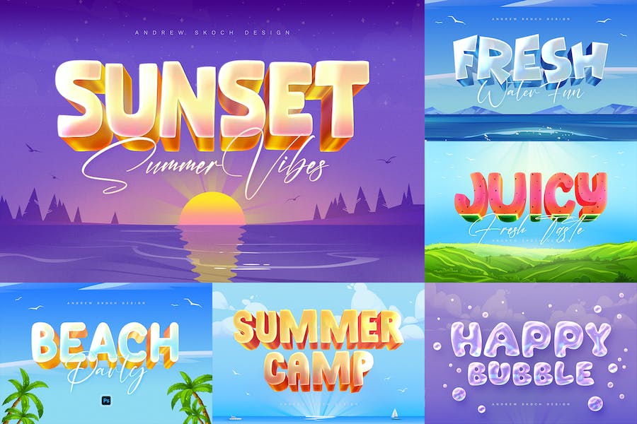 Premium Summer Text Effects  Free Download