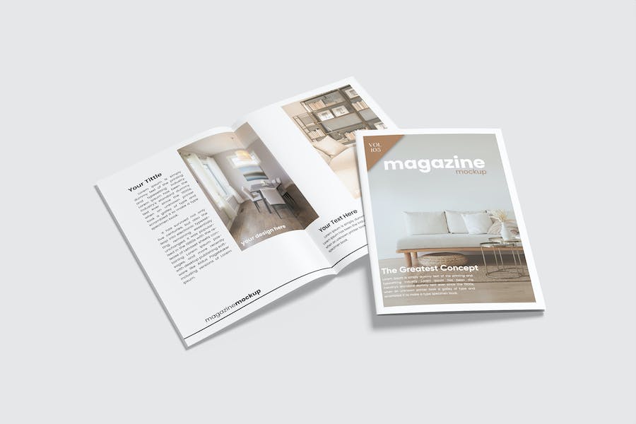 Premium A4 Brochure/Magazine Mockup  Free Download