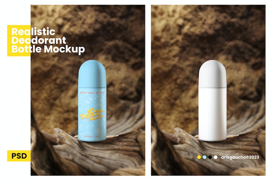 Premium Deodorant Bottle Mockup  Free Download
