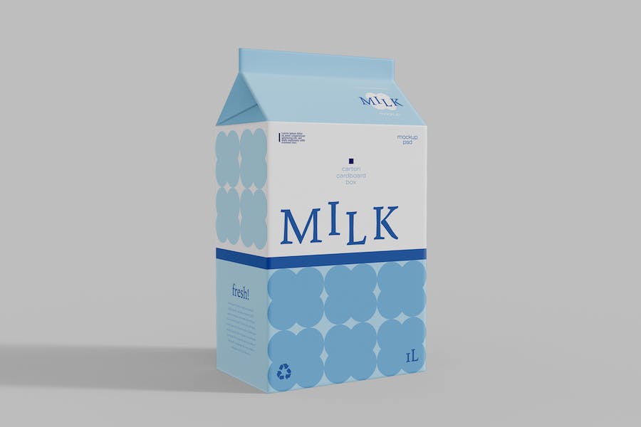 Premium Milk or Juice Carton Mockup  Free Download