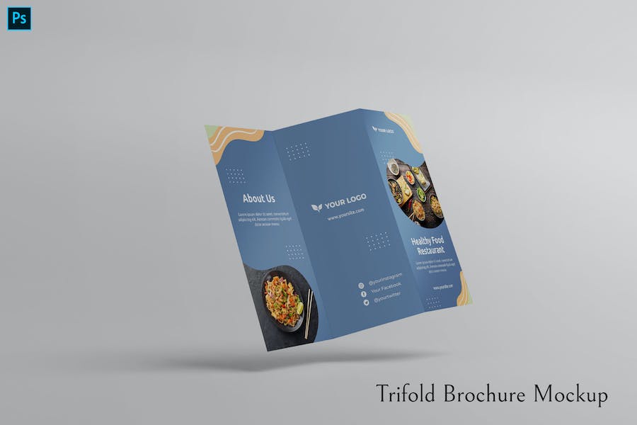 Premium Trifold Brochure Mockup  Free Download