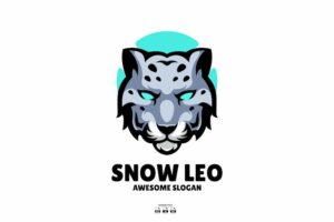 Banner image of Premium Snow Leopard Head Mascot Logo  Free Download