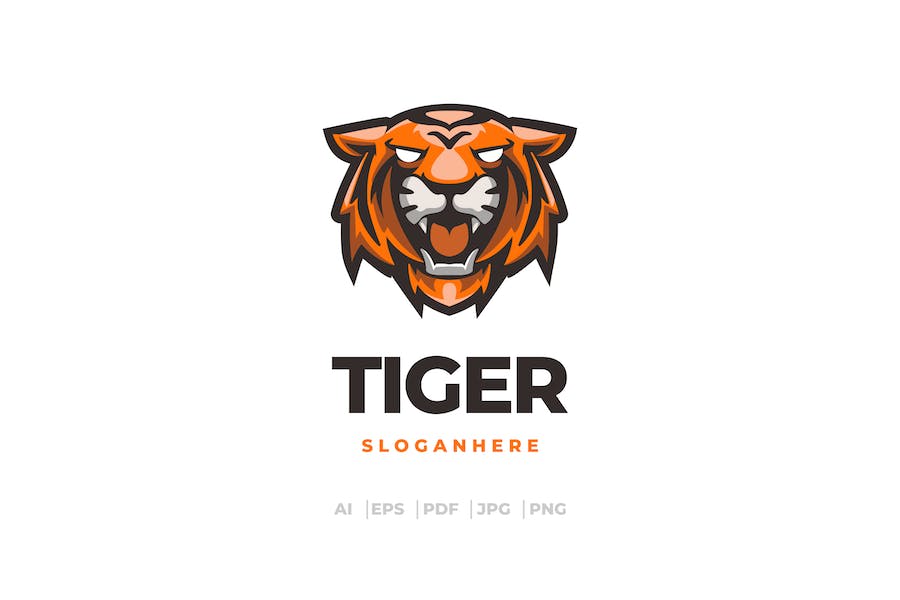 Premium Tiger Mascot Logo  Free Download