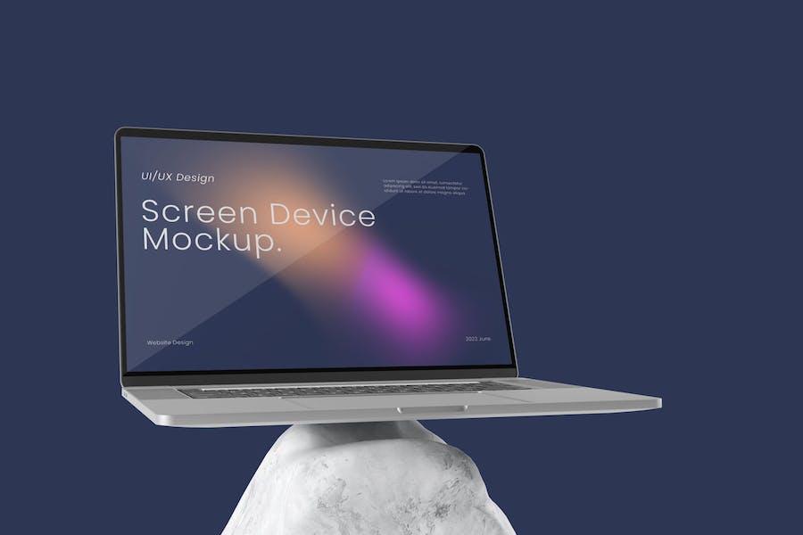Premium Laptop Screen Mockup  Free Download