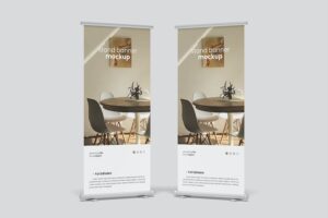 Banner image of Premium Stand Banner Mockup  Free Download