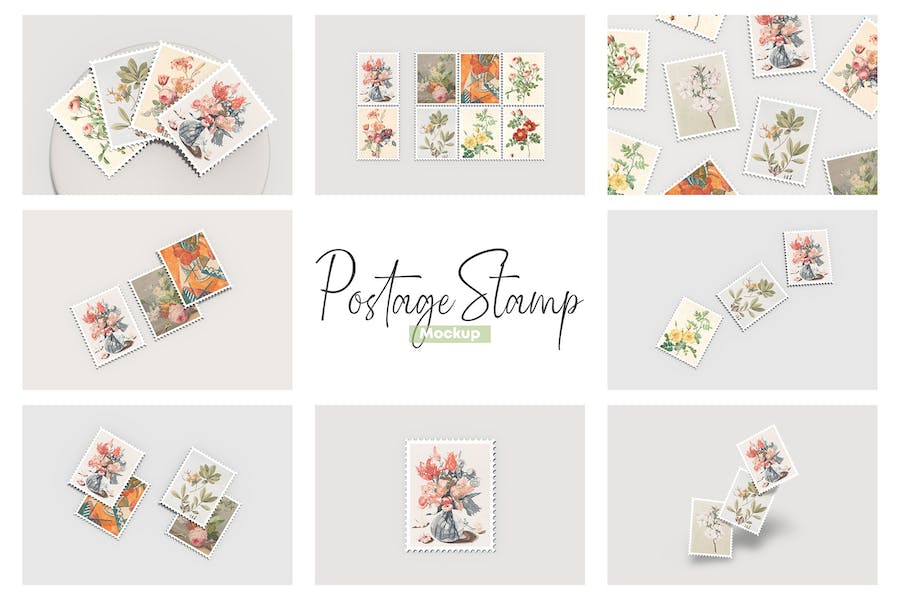 Premium Mi Postage Stamp Mockup  Free Download