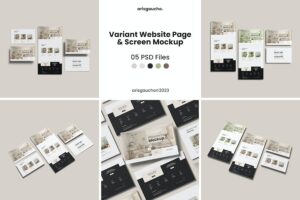 Banner image of Premium Variant Website Page and Screen Mockup  Free Download