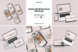 Banner image of Premium Clean Multi Devices Mockup  Free Download