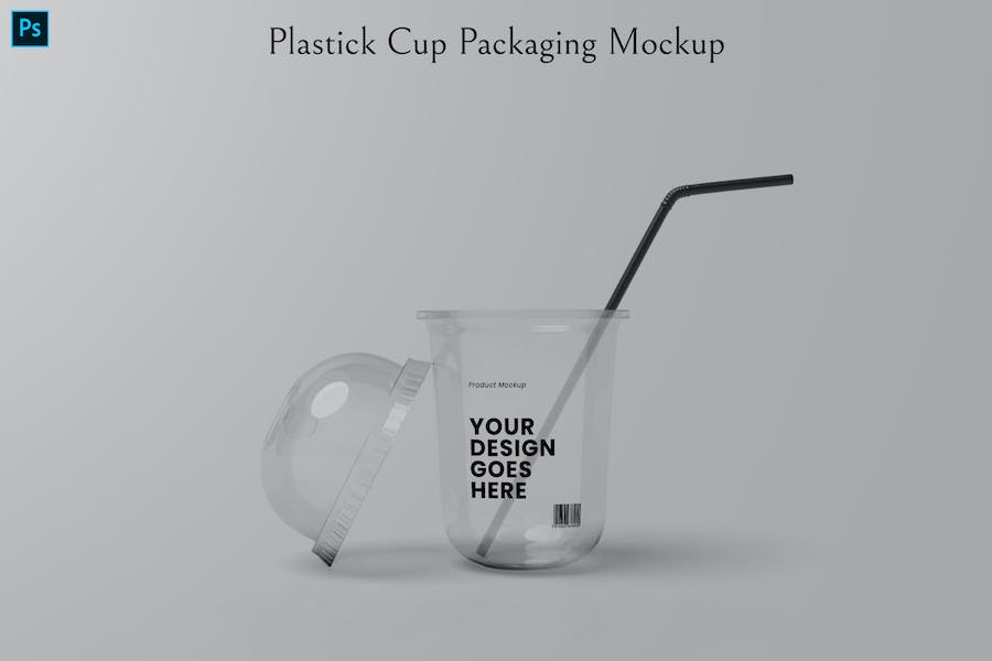 Premium Plastick Cup Packaging Mockup  Free Download