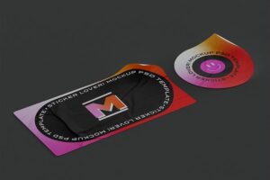 Banner image of Premium Stickers Mockup  Free Download