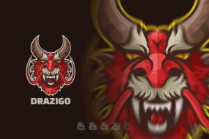 Banner image of Premium Dragon Mascot Logo Template  Free Download