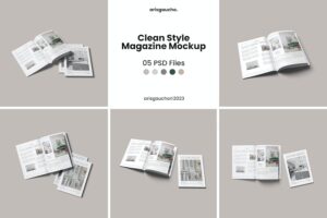 Banner image of Premium Clean Style Magazine Mockup  Free Download