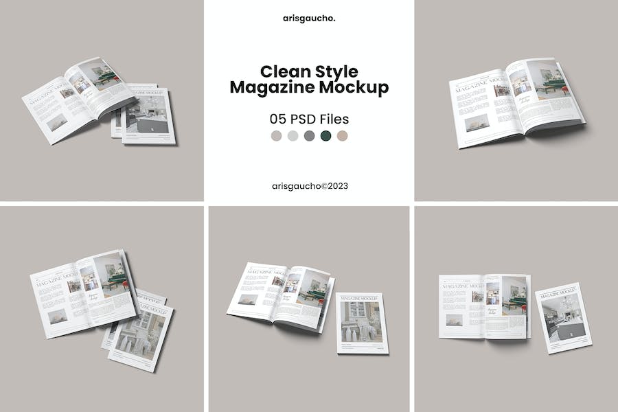 Premium Clean Style Magazine Mockup  Free Download