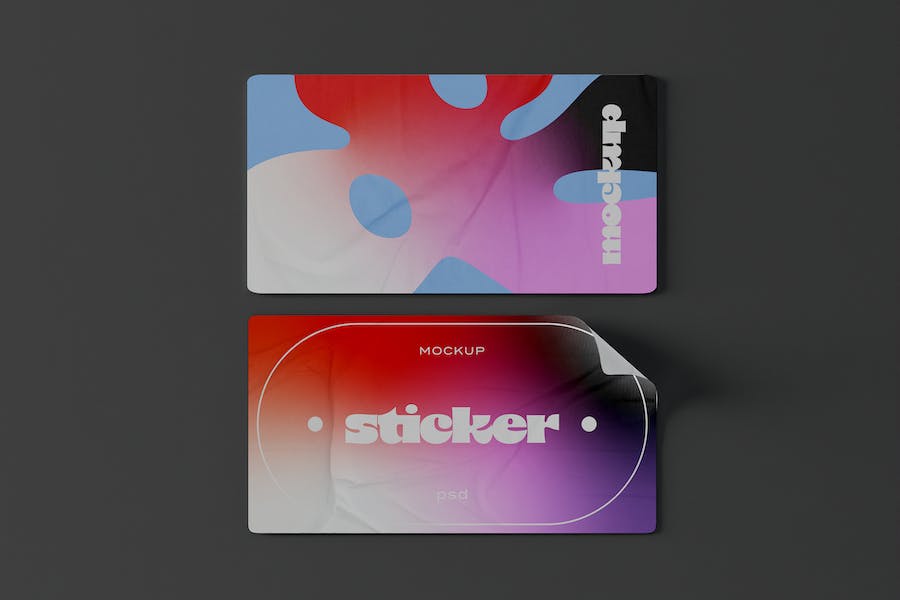 Premium Stickers Mockup  Free Download