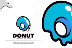 Banner image of Premium Donuts Logo Template  Free Download