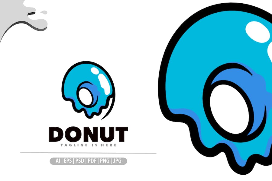Premium Donuts Logo Template  Free Download