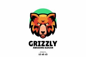 Banner image of Premium Bear Head Mascot Design Logo  Free Download