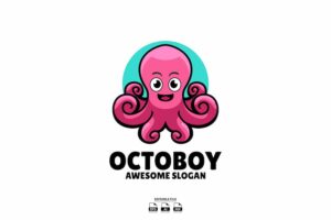 Banner image of Premium Octopus Mascot Design Logo  Free Download
