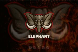 Banner image of Premium Elephant Mascot Logo Template  Free Download