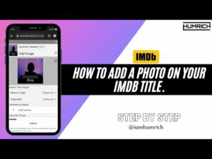 How To Add A Photo On Your IMDb Title. - YouTube