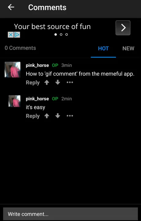 How to comment/reply with gifs from the app: - 9GAG