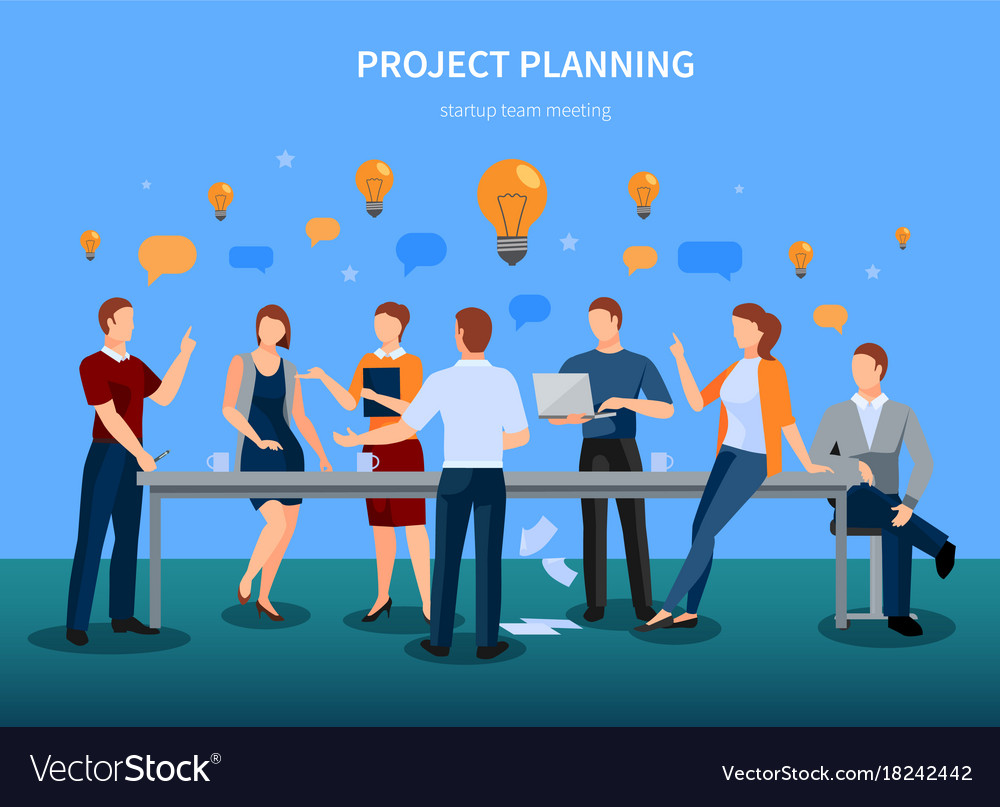 Project planning Royalty Free Vector Image VectorStock