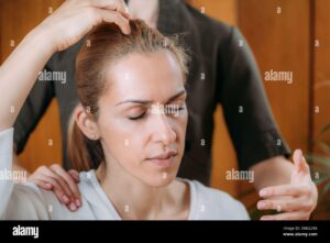 Tapping technique for chakra clearance and balance Stock Photo Alamy