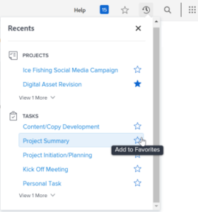 View and manage favorites Adobe Workfront