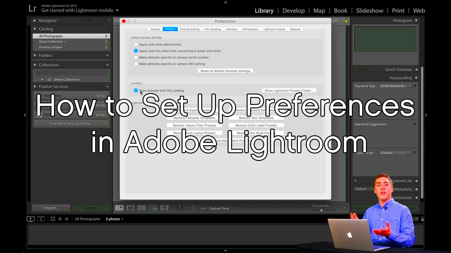 How to Set Up Preferences in Adobe Lightroom  Photoshop lightroom