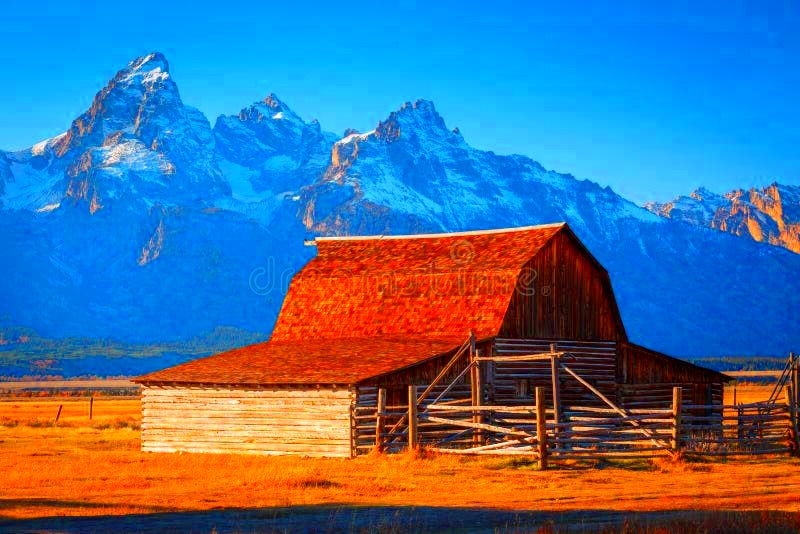 John Moulton Barn within Mormon Row Historic District in Grand Teton