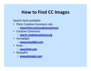 Using Photos Licensed Under Creative Commons