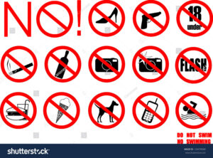 Restriction Signs Vector  129478580  Shutterstock