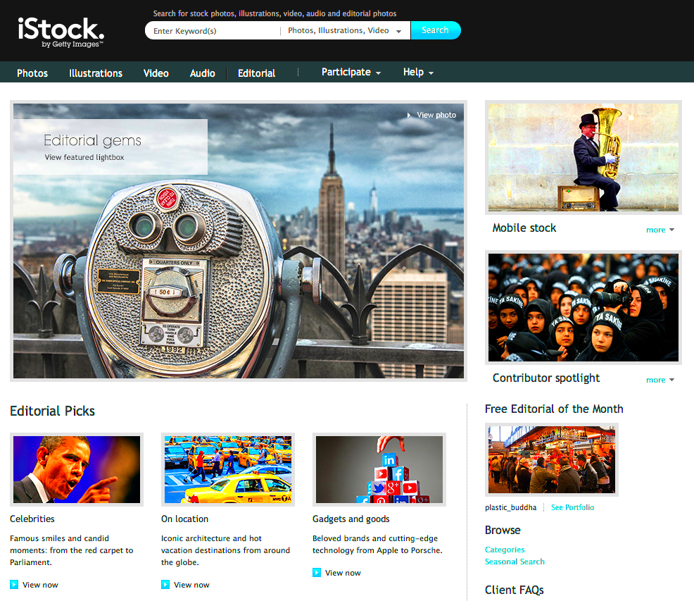 Editorial home page cover on istockphoto