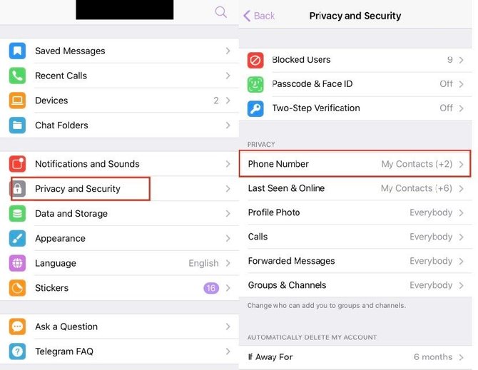 How to Hide a Number in Telegram IMPORTANT Who can see my phone in