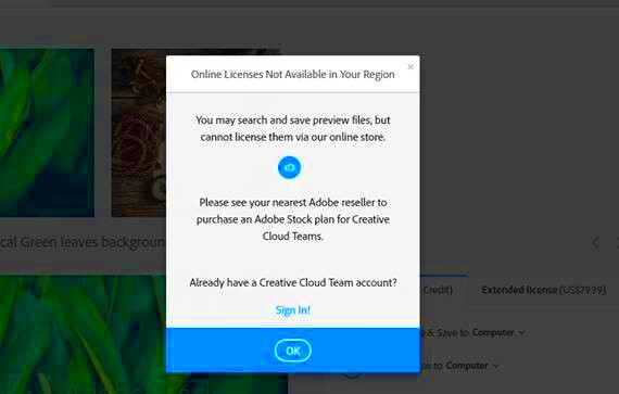 Solved Adobe Stock license not available in your region e  Adobe