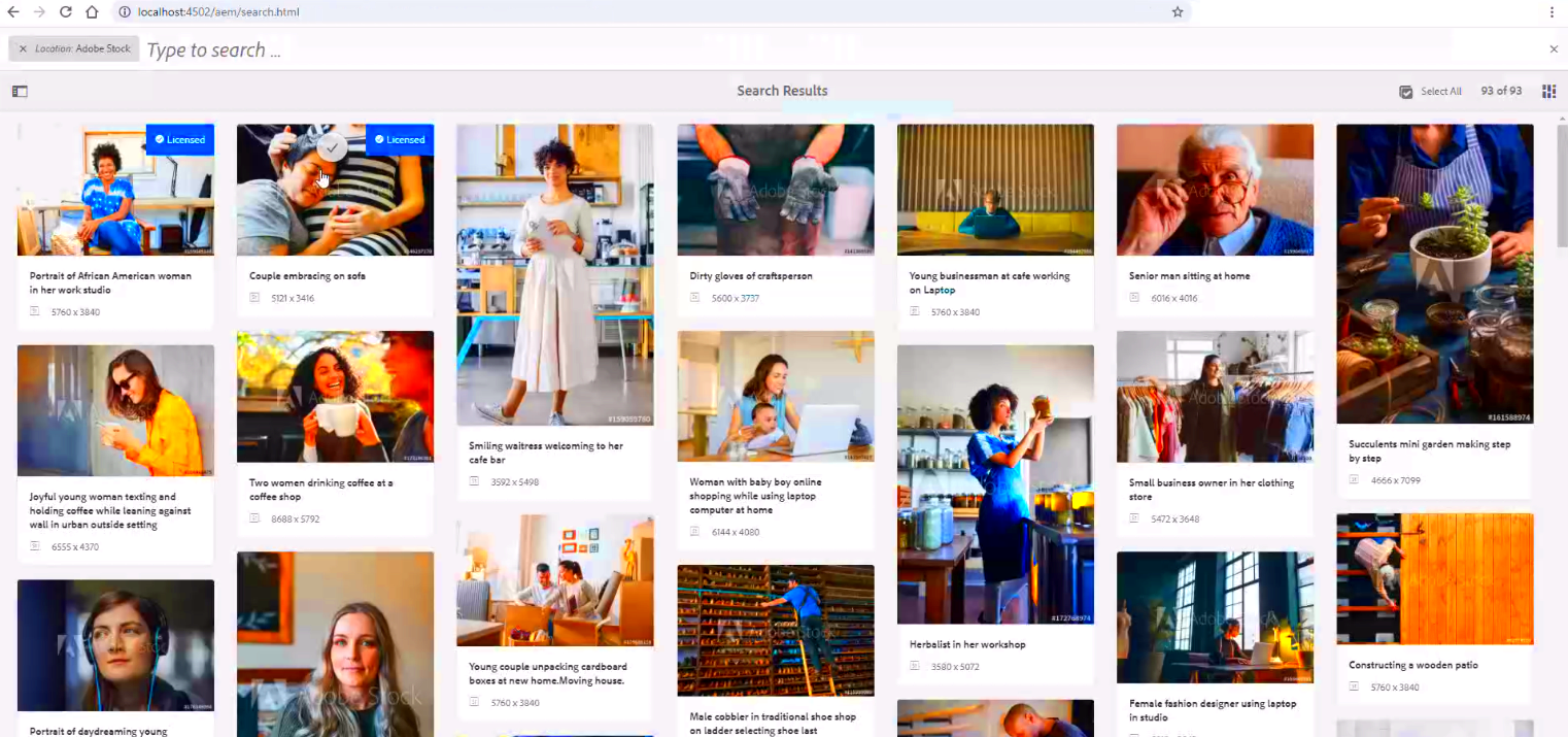 Manage Adobe Stock assets in Assets  Adobe Experience Manager