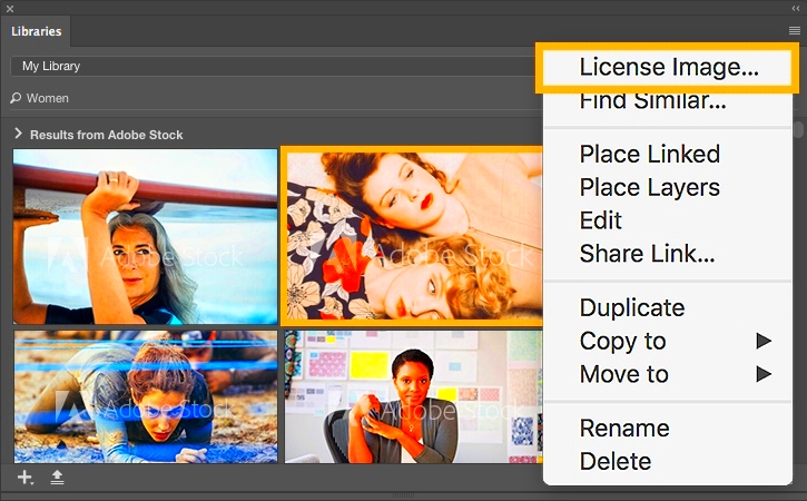 How to use Adobe Stock with Creative Cloud Libraries