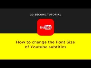 Change the font size of YouTube subtitles  YouTube Tutorial 10  YouTube